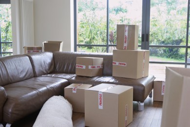 Image of moving box during a house move